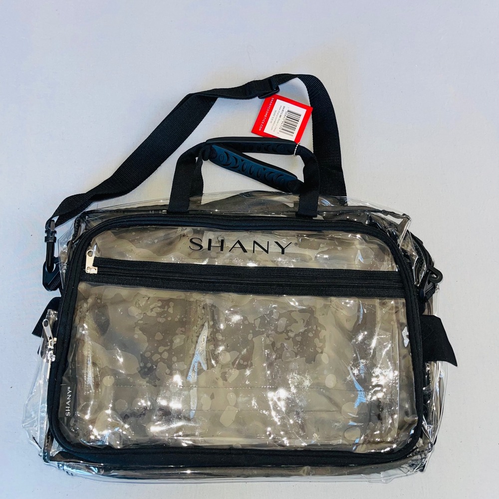 SHANY Clear Traveling Makeup Artist Bag Organizer Removable Pockets NWT SH-PC13